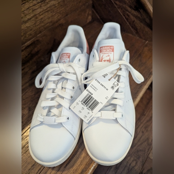 Adidas Stan Smith Women's Leather sneakers White and Pink, Size 8 New In Box - Picture 9 of 16